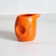 Petit pichet en céramique orange des années 70