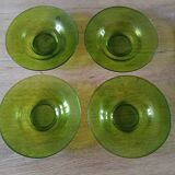 4 assiettes creuses en verre