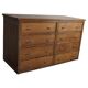 Antique French oak shop cabinet / kitchen island, 1930s