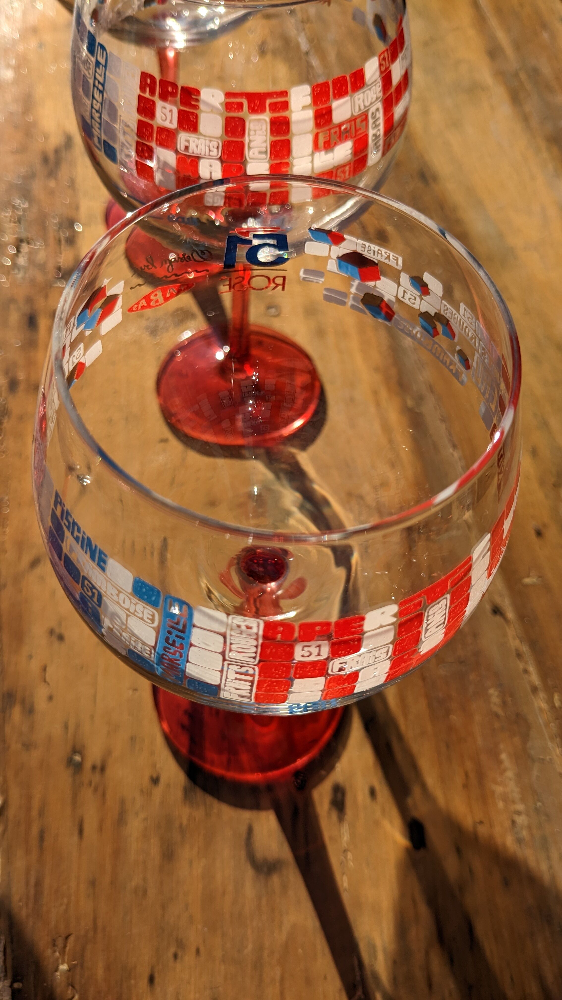 Glasses Pastis 51 rosé pool by six