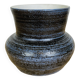 Blue ceramic vase from the 1950s in Accolay style.