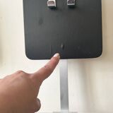 Large modernist wall coat rack in wood and metal, 1970s design.