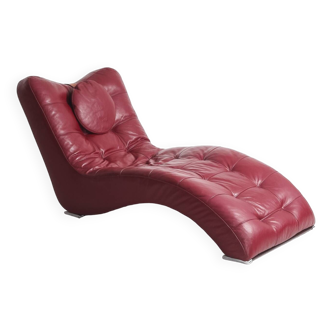 Italian leather lounge chair by Contempo