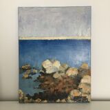 Sea and rocks painting
