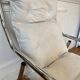Fauteuil tubulaire en métal chromé, années 70