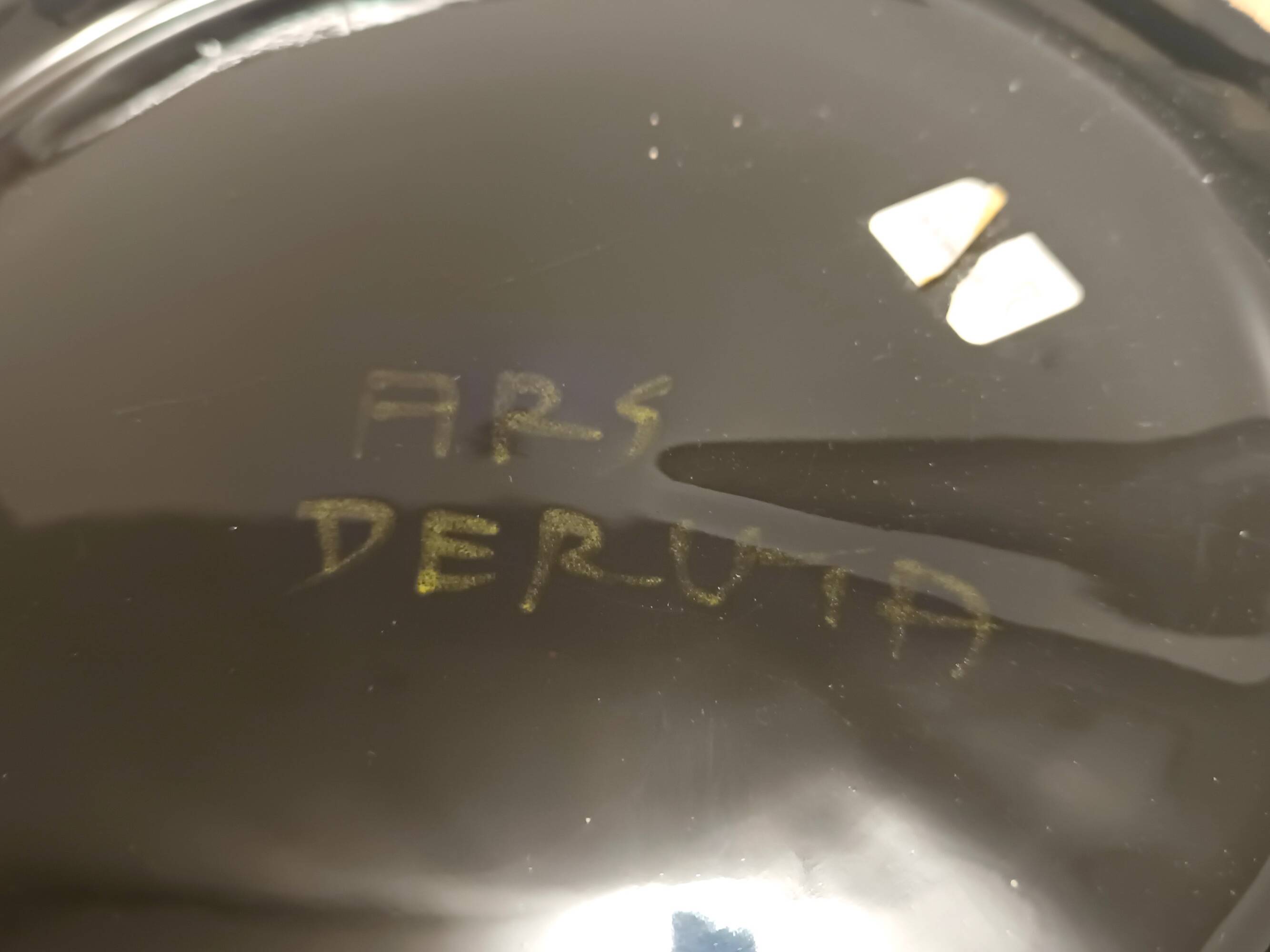 Lacquered Black with Colored Details Ceramic Vide-Poche by Ars Deruta, Ital