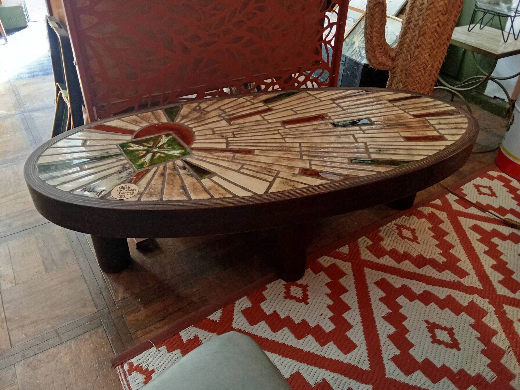 Vallauris coffee table by Barrois