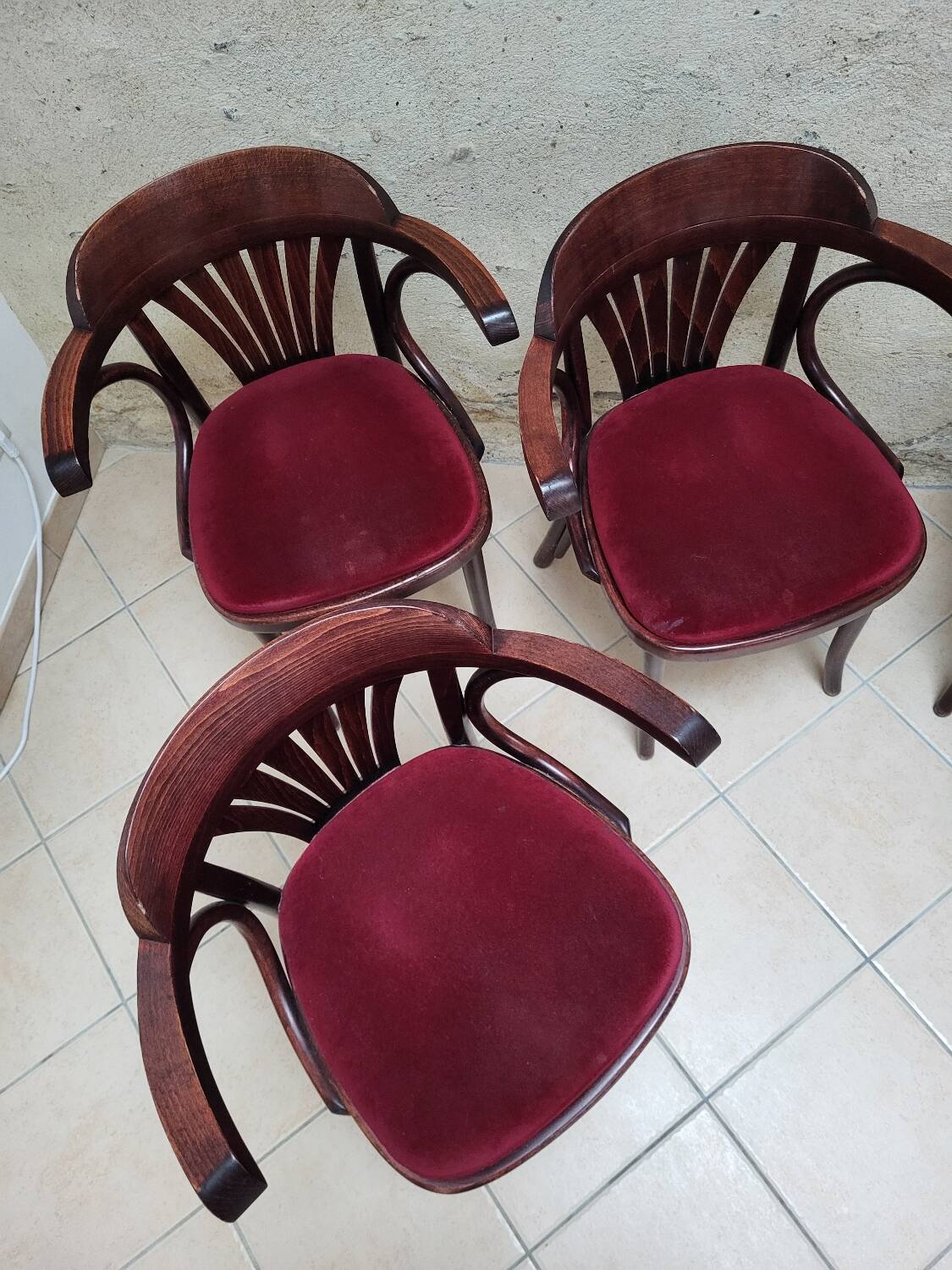 6 Fauteuils bridge bistrot