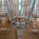 6 vintage faceted stemmed glasses