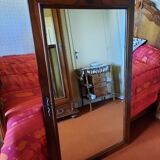 Walnut cabinet with Louis Philippe mirror door