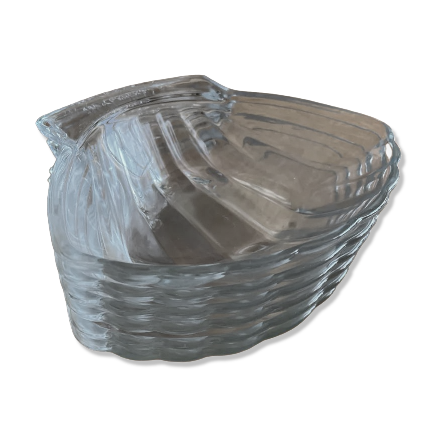 Set of 6 pyrex glass scallops