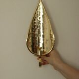 Single mid-century Swedish brass sconce
