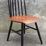 two vintage Scandinavian bistro chairs
