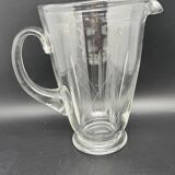 Service à boissons carafe et ses 6 verres en verre fin ciselé