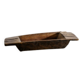 Antique Swedish Large Wabi Sabi Dark Wooden Tray, 1800s