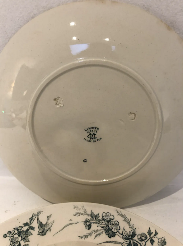 5 plates dessert linotte, Terre de Fer