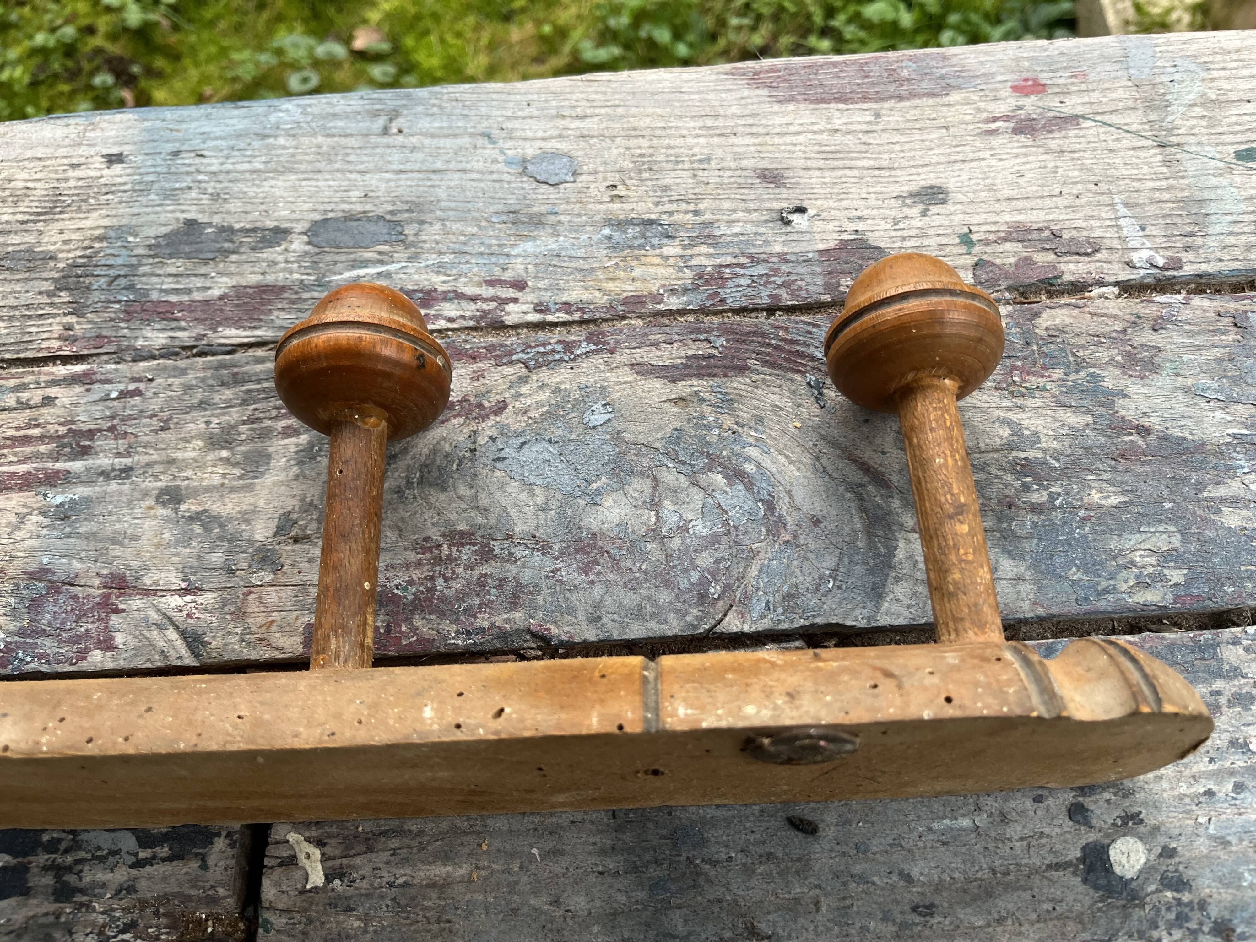 Wooden wall hook, 6 hooks