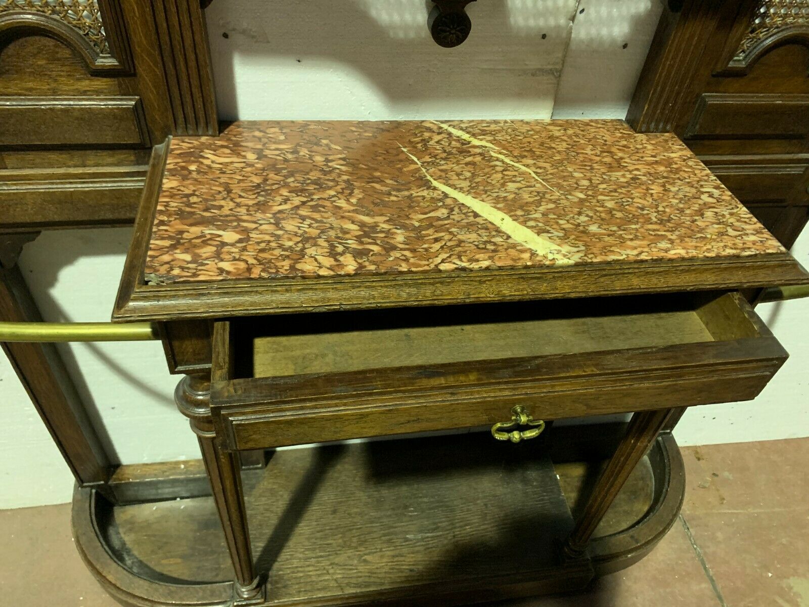 Louis XVI-style console coat rack Patères in 20th century bronze