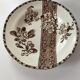 Antique plate with brown floral decoration, Grand dépôt E. Bourgeois