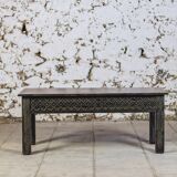 Indian carved wooden coffee table