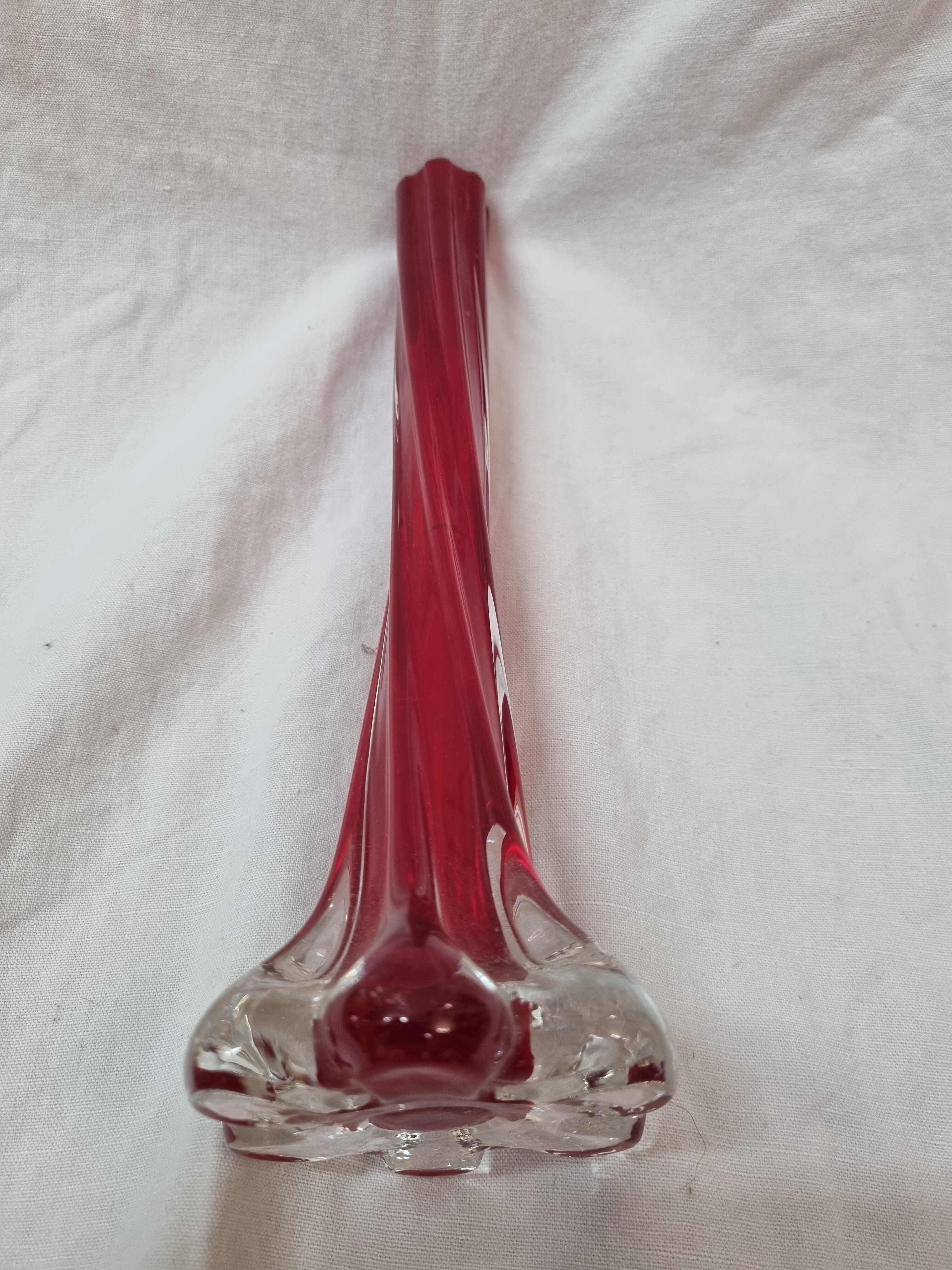 Vase soliflore blown glass from 1970