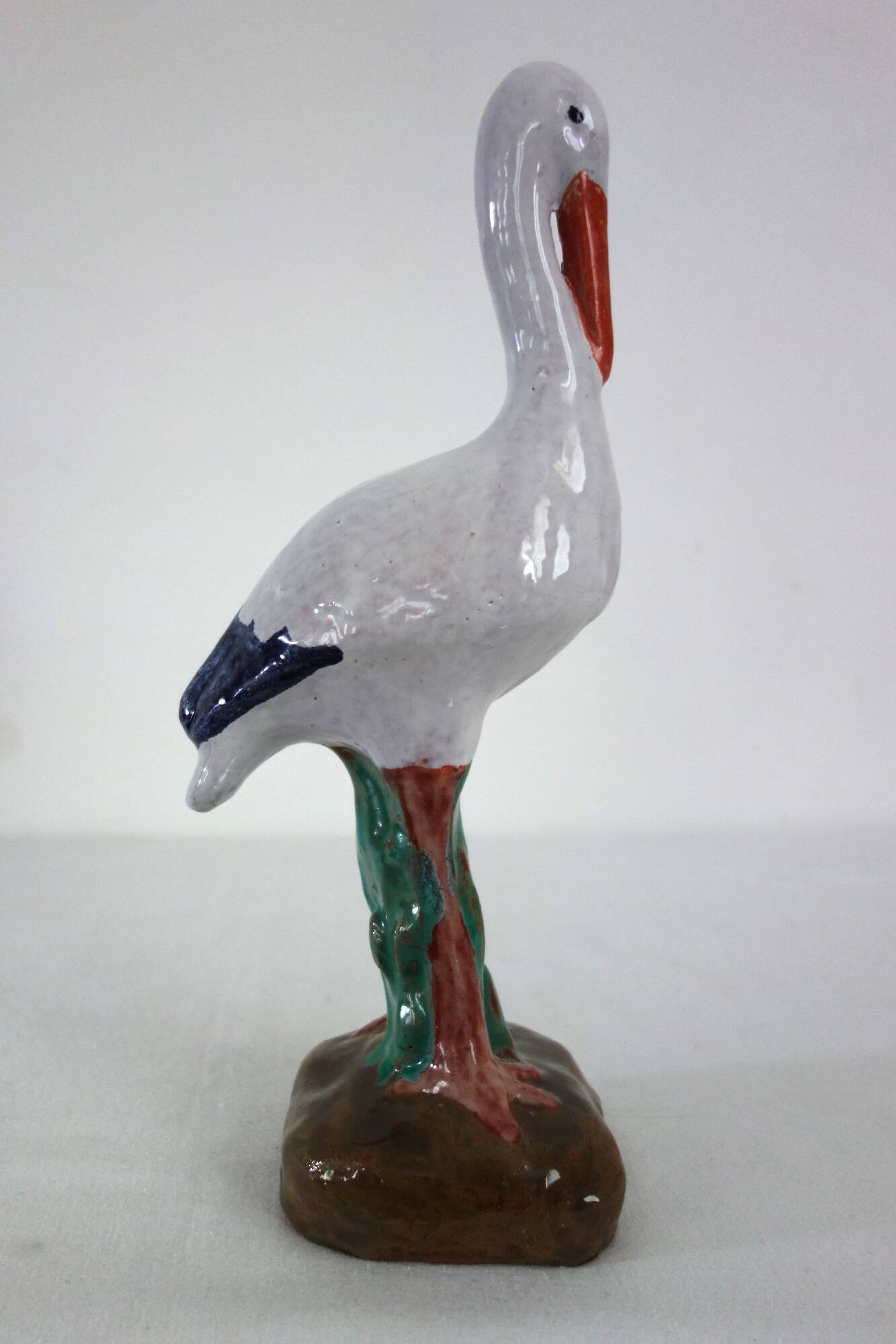 Vintage ceramic stork from the 50s/60s.