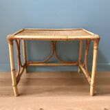 Rattan coffee table with canning tray