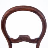 Table et 4 chaises en bois et tissu, Europe du Nord vers 1870