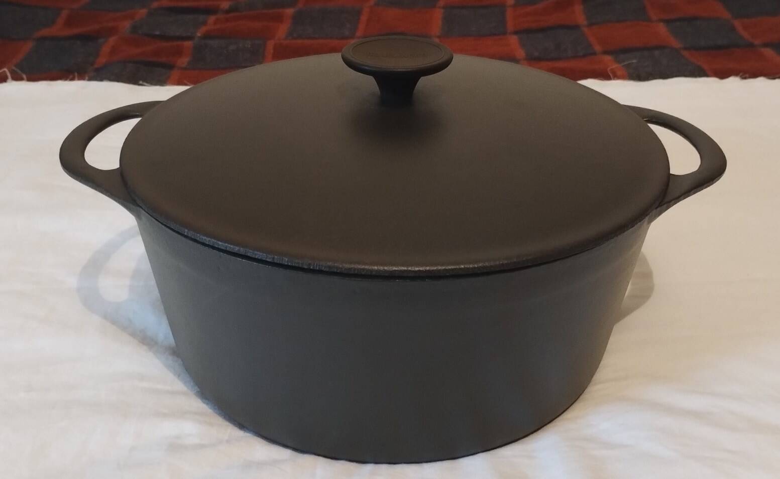 Cocotte En Fonte Cousances Orange - 25 Cm - Fabriquée En France - Compatible Induction