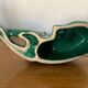 Antique St Clement German Shepherd Dog Sculpture Green Ceramic #C134