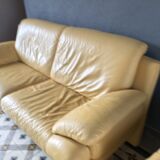 Leather sofa 3 places