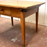 Rustic desk table in solid walnut XIX century