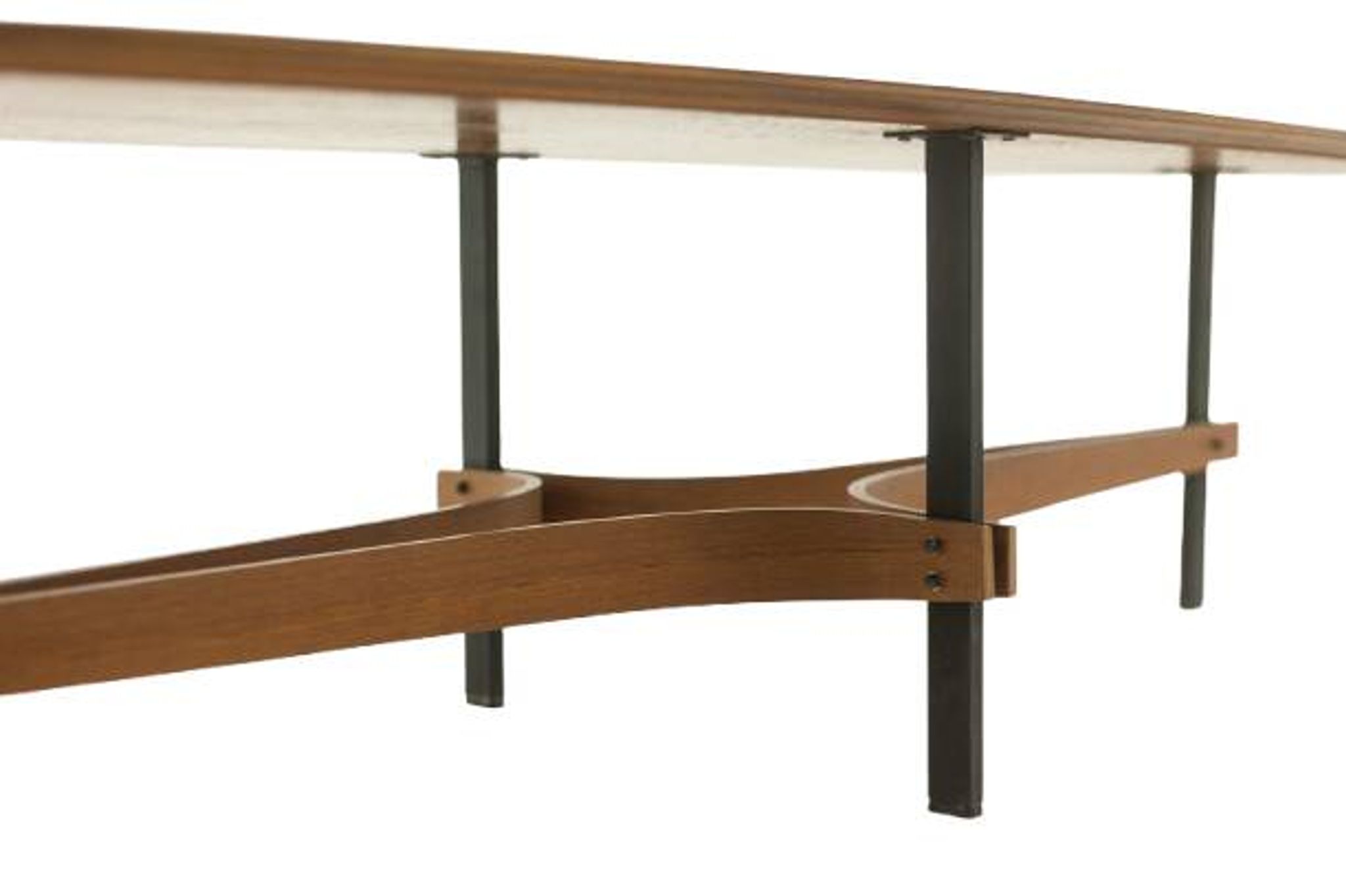 Guglielmo Ulrich. Oval coffee table in blonde teak. 1950s-60s.