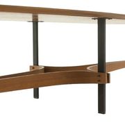 Guglielmo Ulrich. Oval coffee table in blonde teak. 1950s-60s.