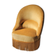 Fauteuil crapaud vintage couleur safran