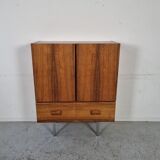 Scandinavian rosewood and chrome sideboard, 60s