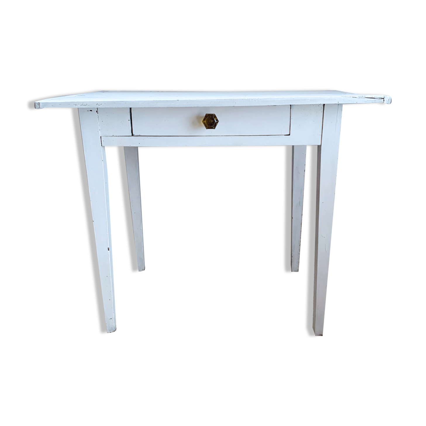Desk table in its original white