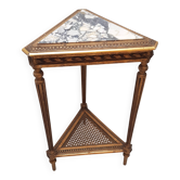 Napoleon 3 seater, gilded wood, marble cane