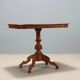 Petite table ancienne en noyer avec incrustations, Italie, XXe siècle