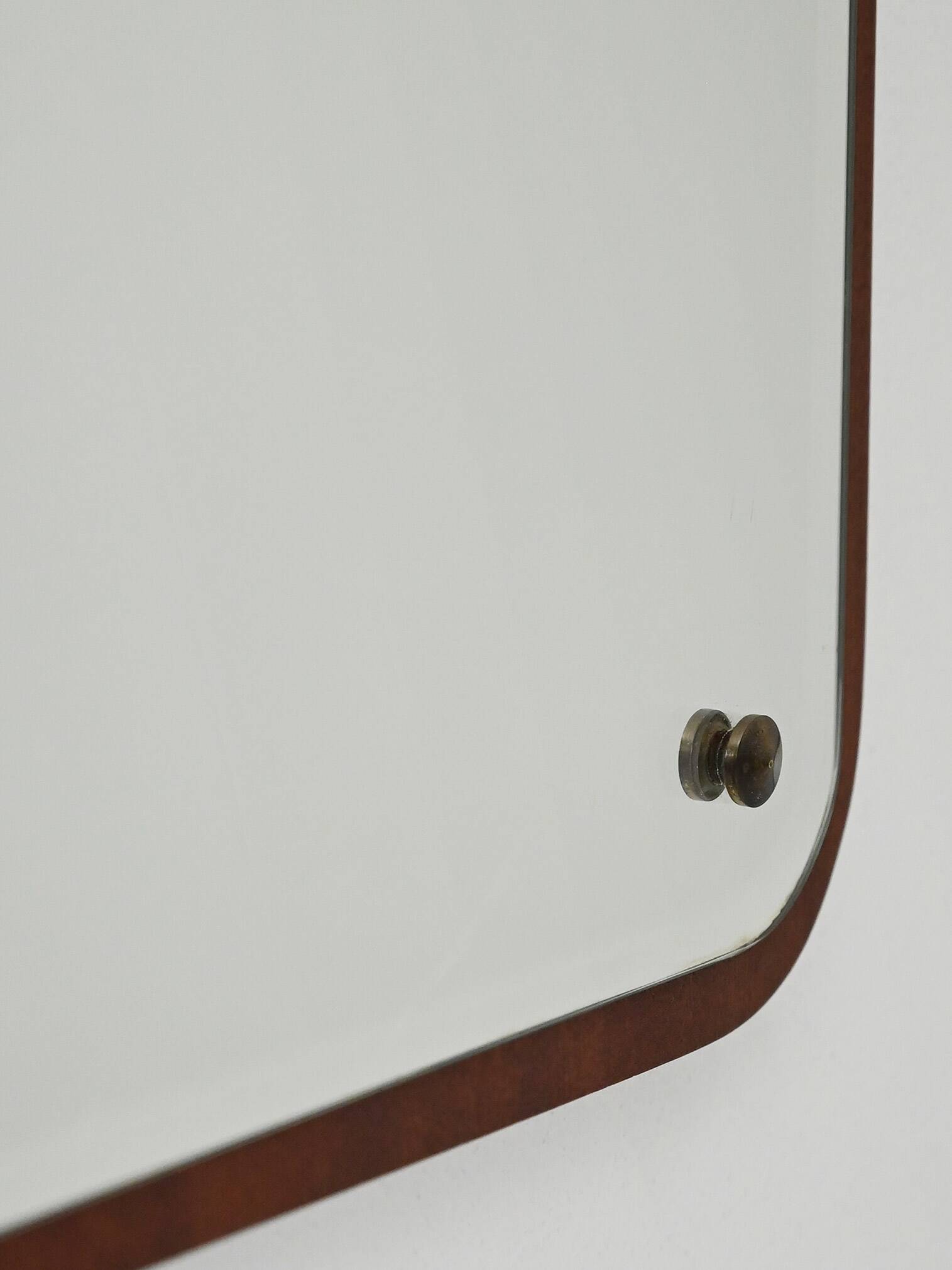 Swedish rectangular teak mirror "Sara" model