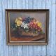 Peinture à l’huile sur toile , bouquet de fleurs