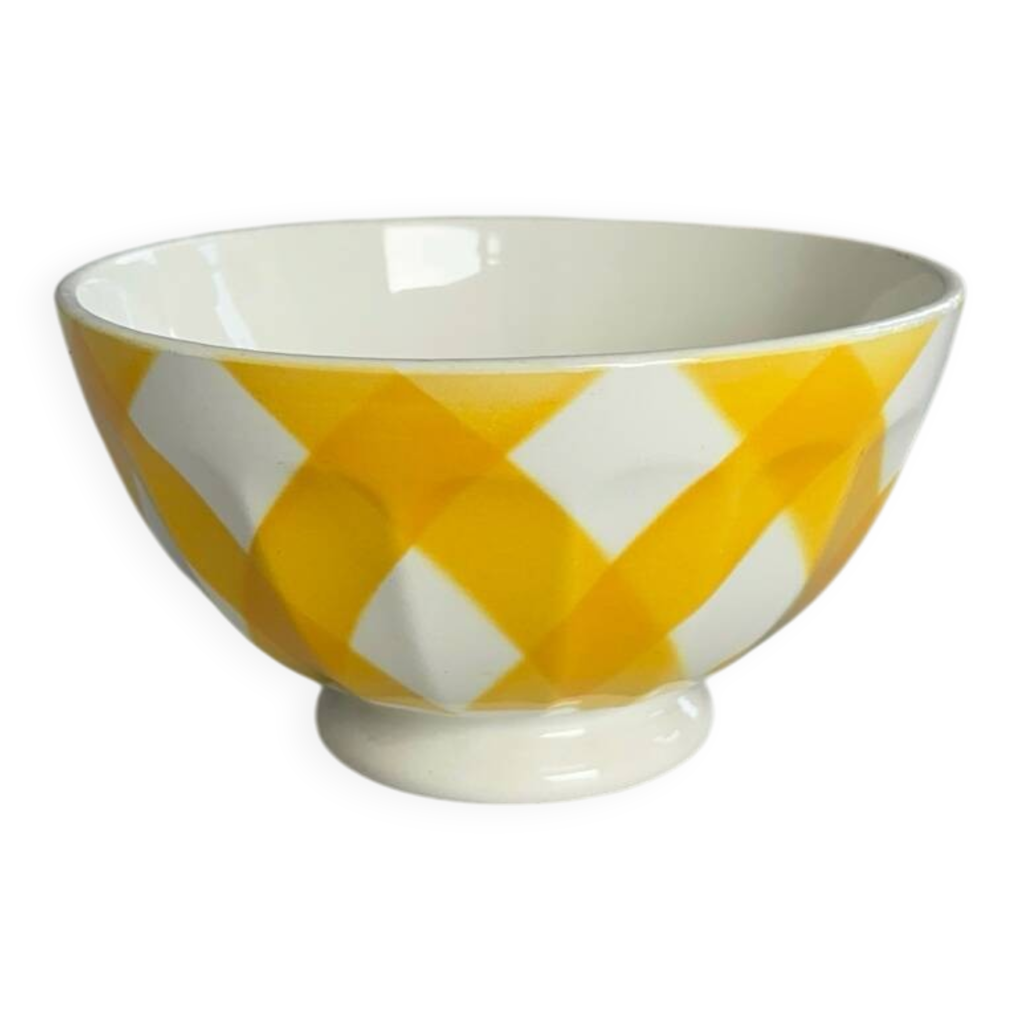 Antique Sarreguemines bowl with Scottish motif, France | Tiled earthenware bowl