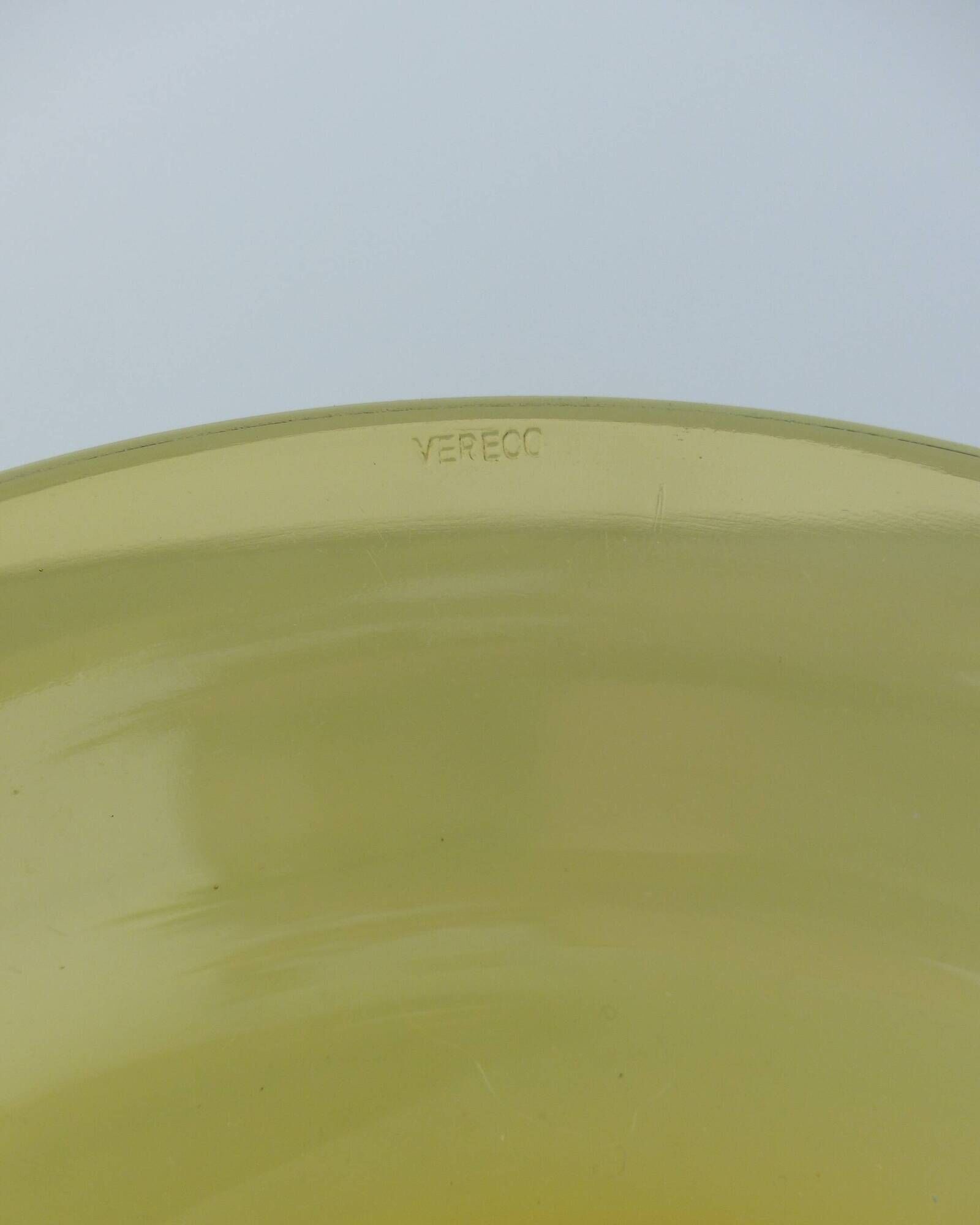 Set of 6 Vereco orange smoked glass plates