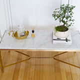 Brass marble coffee table from the 60's in the neoclassical style
