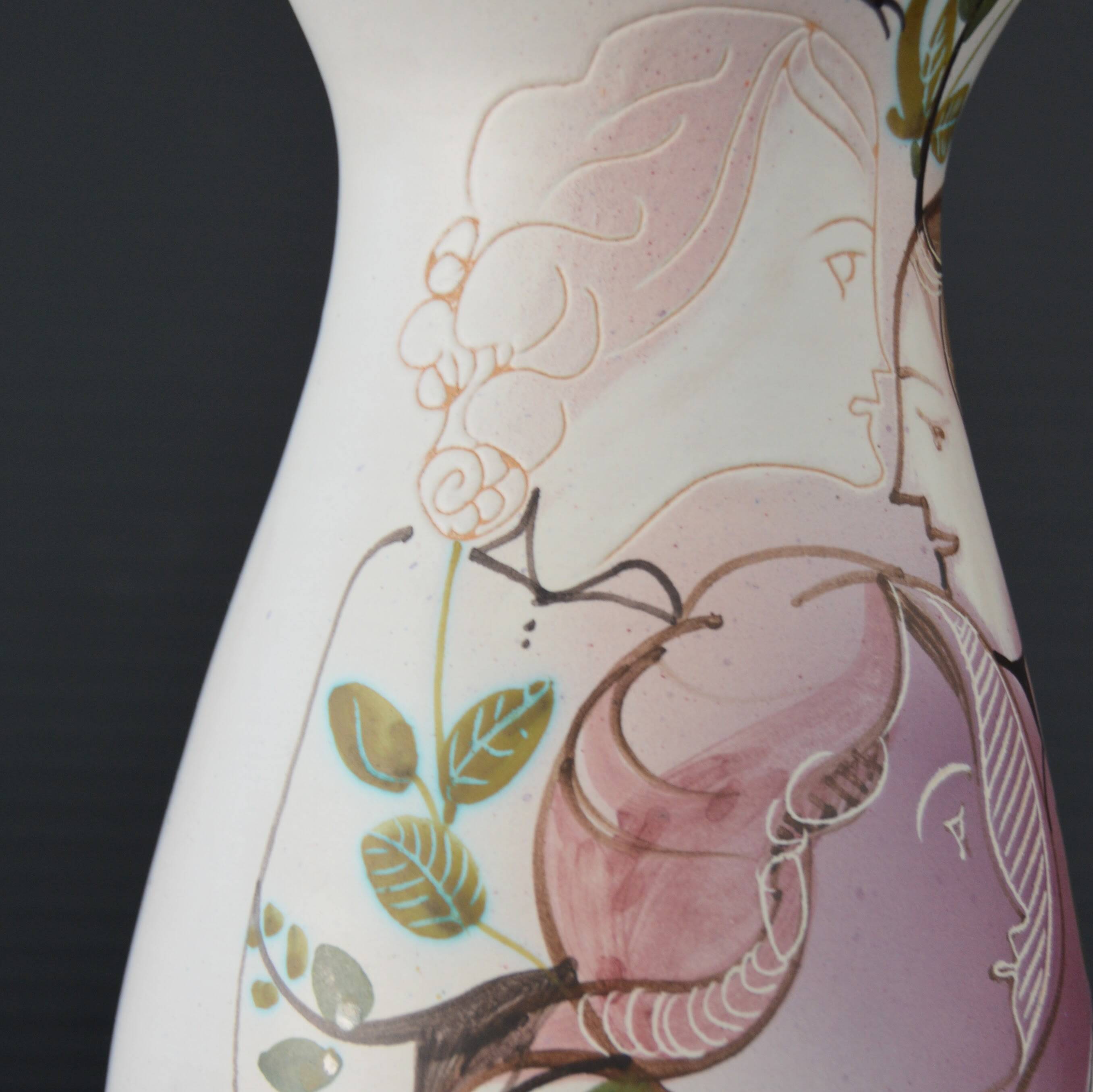 Ceramic vase by Cianciolo Noma, signed 1960