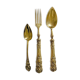 Golden cutlery in vermeil Style Louis XIV Period Napoleon III 19th century