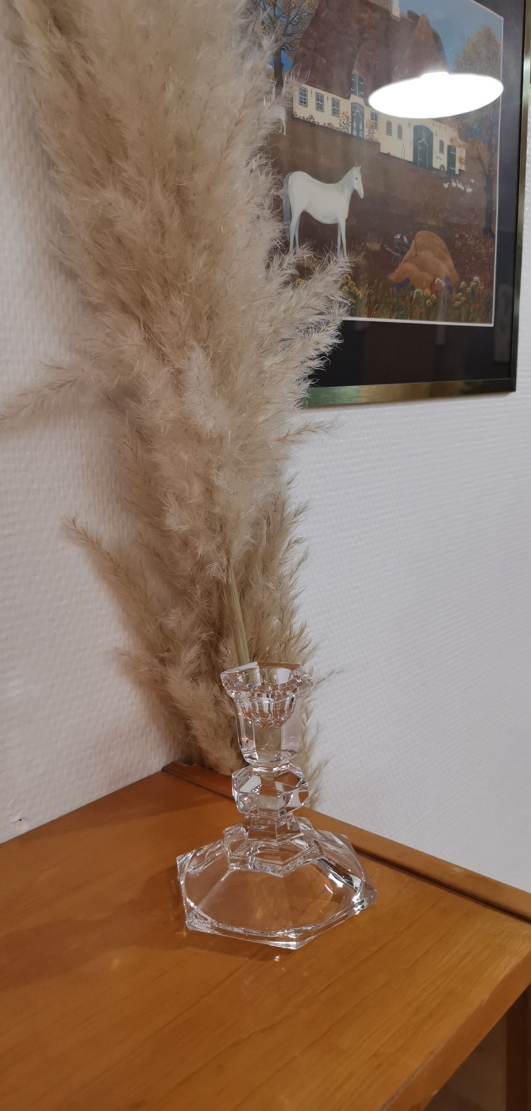 Crystal candle holder from val-saint-lambert