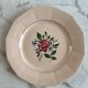 Set of 3 hand-painted flat plates from Sarreguemines