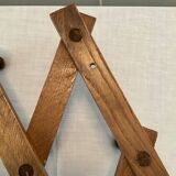 Scandinavian coat rack 10 hooks from the 60s-70s