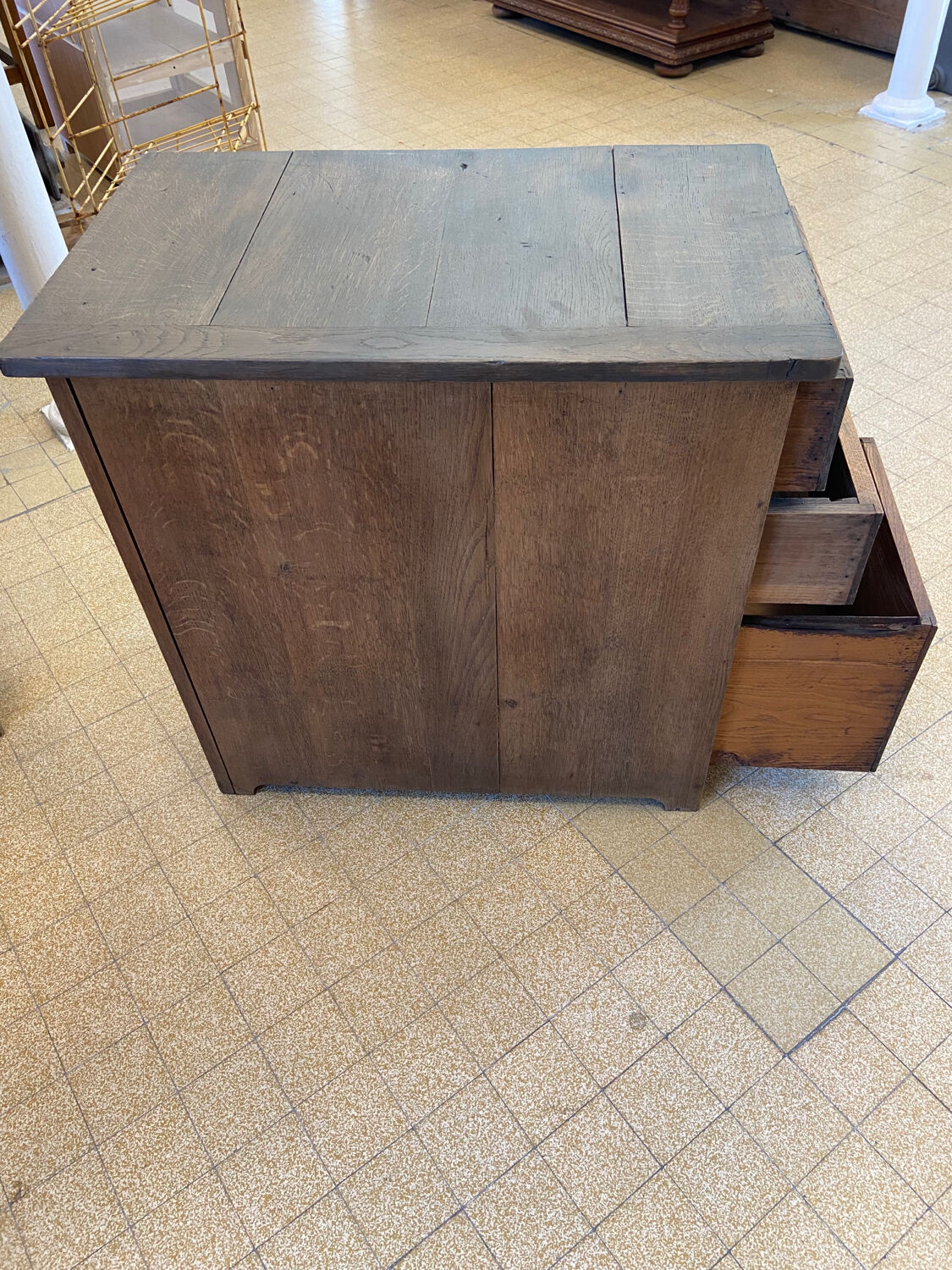 Solid oak office pedestal